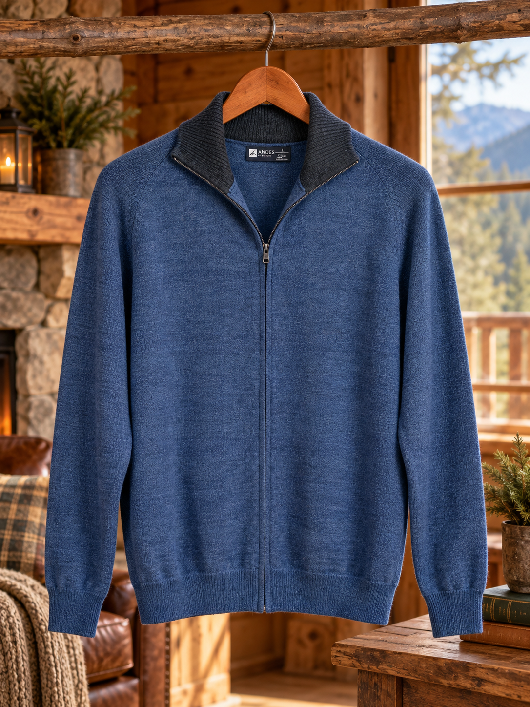 Unisex Solid Full Zip Sweater