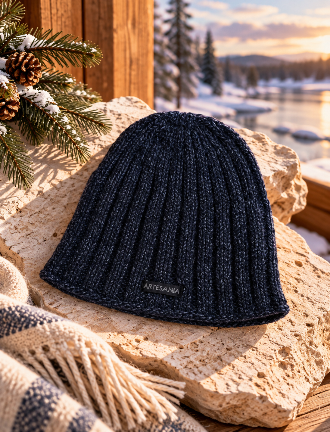 Artesania Ribbed Fleece Lined Hat