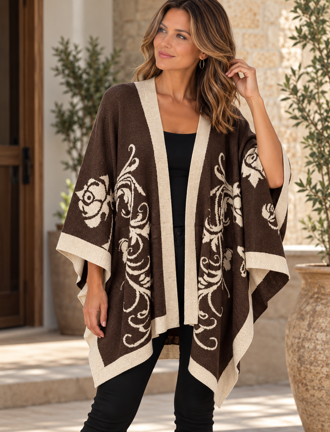 Blossom Reversible Ruana