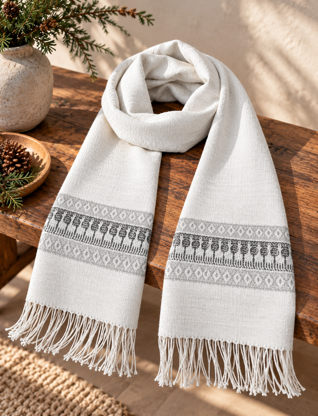 Al Paquita Patterned Alpaca Scarves