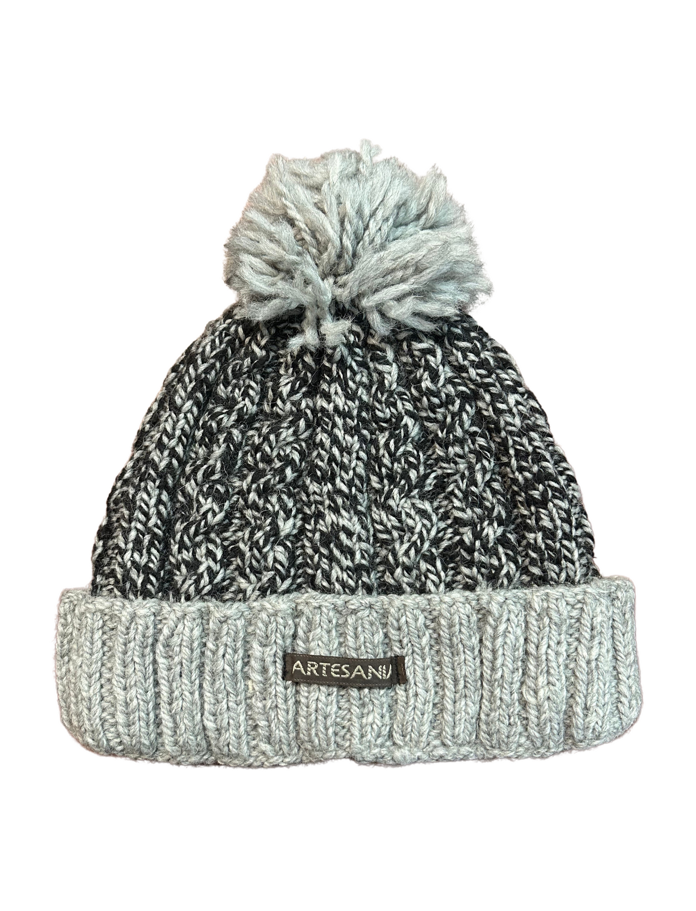 Double Stranded Knit Pom Hat