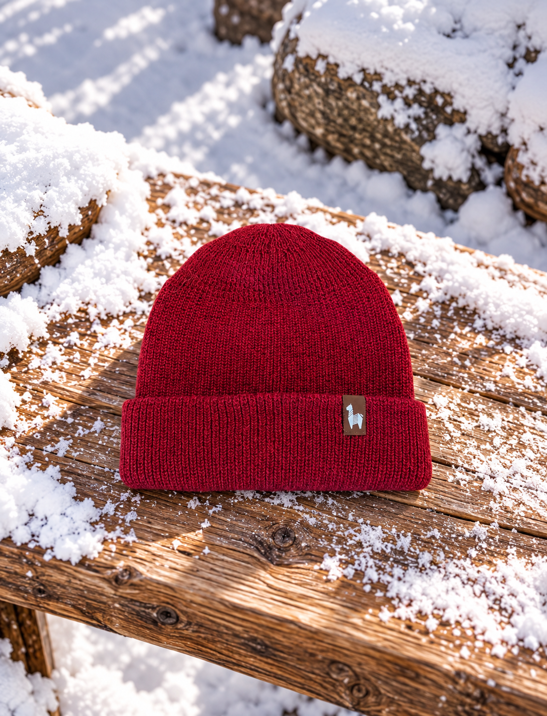 Reversible Knit Alpaca Hat