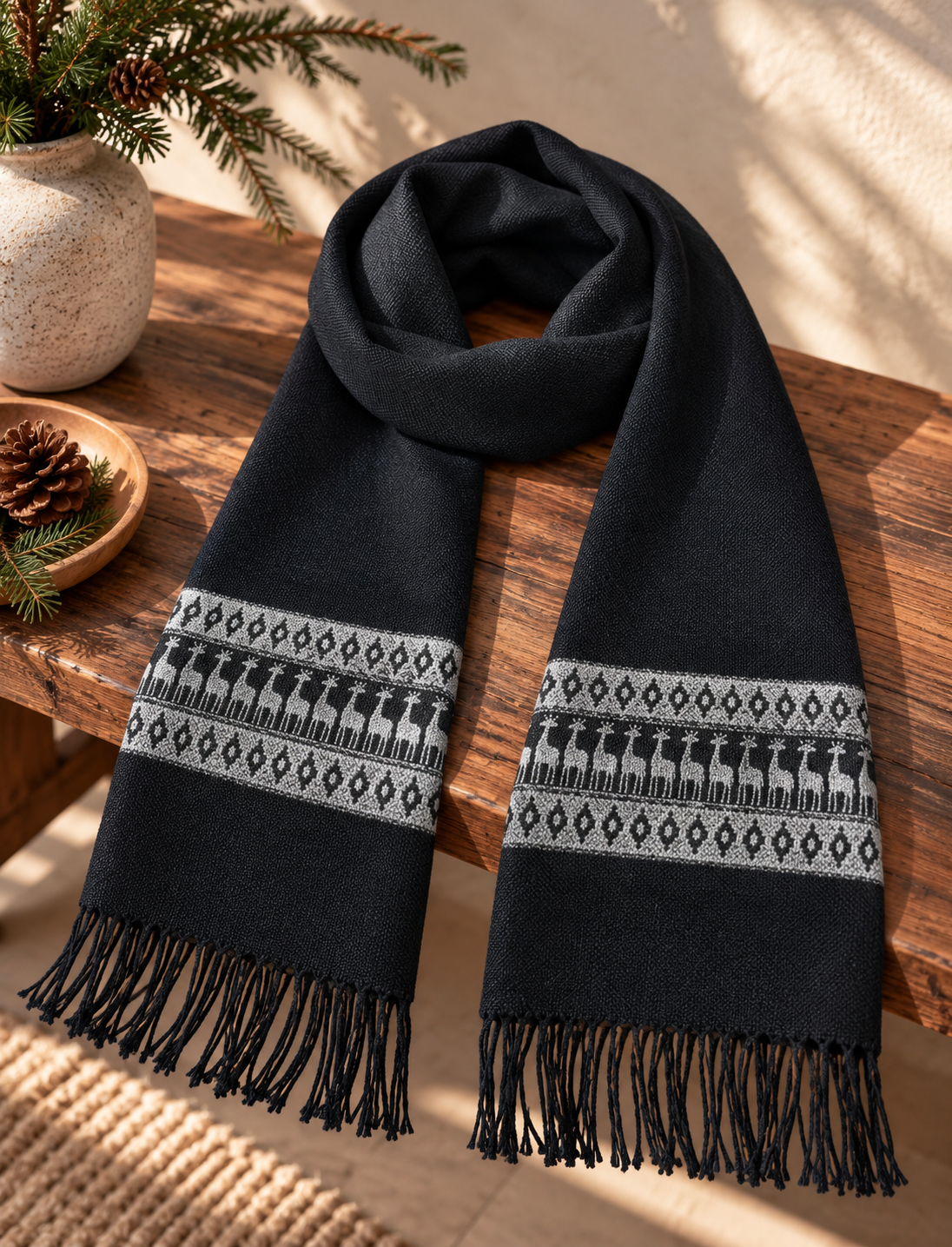 Al Paquita Patterned Alpaca Scarves