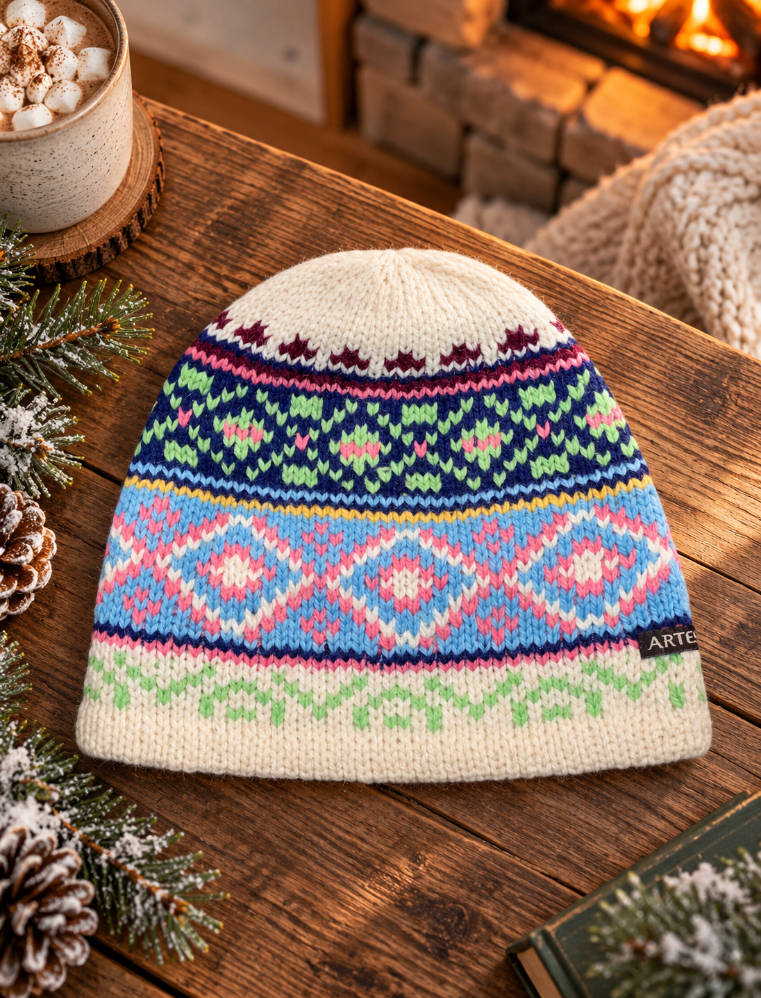 Artesania Knit Fleece Lined Hat