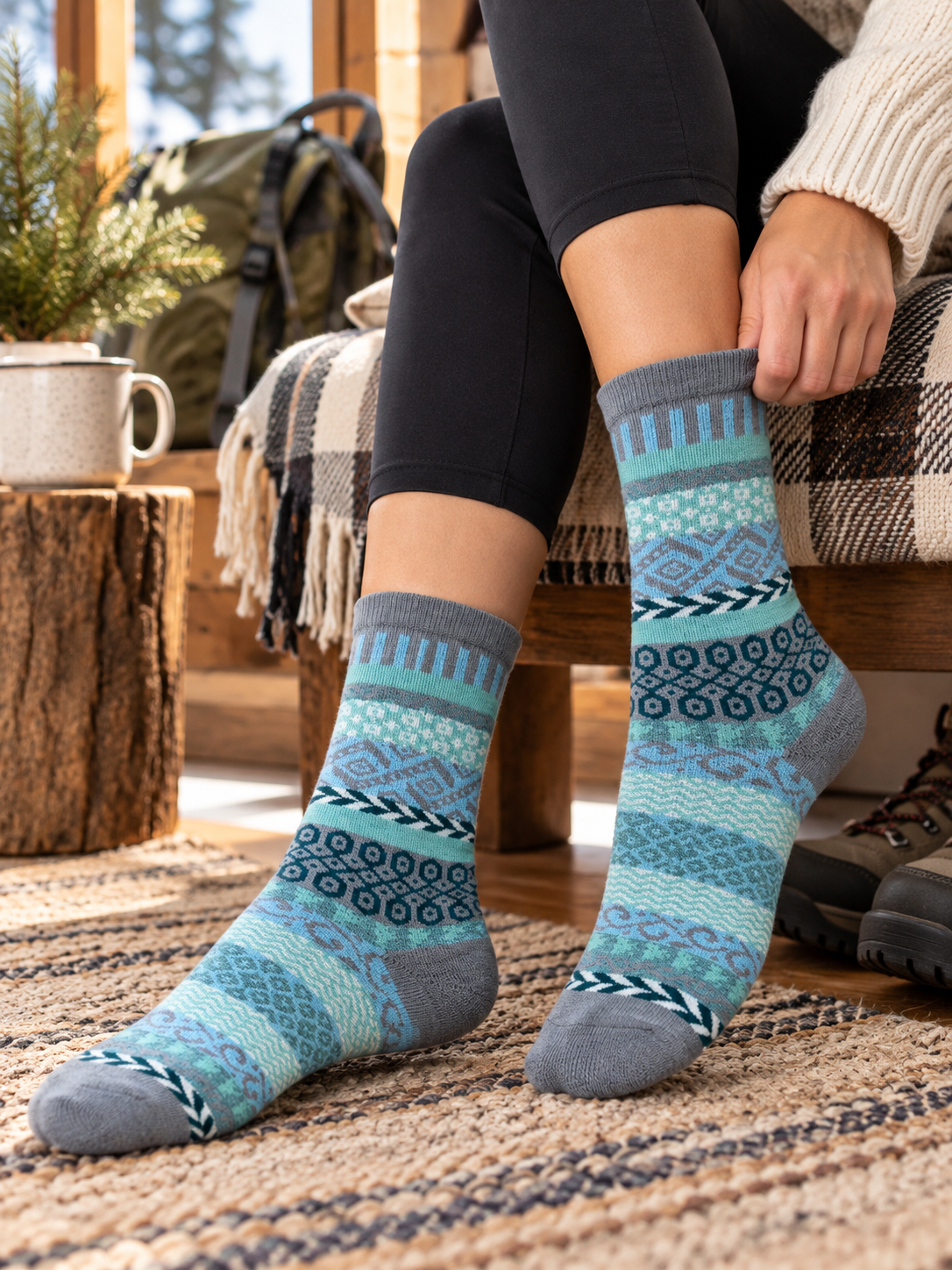 Andes Alpaca Socks (Geo)