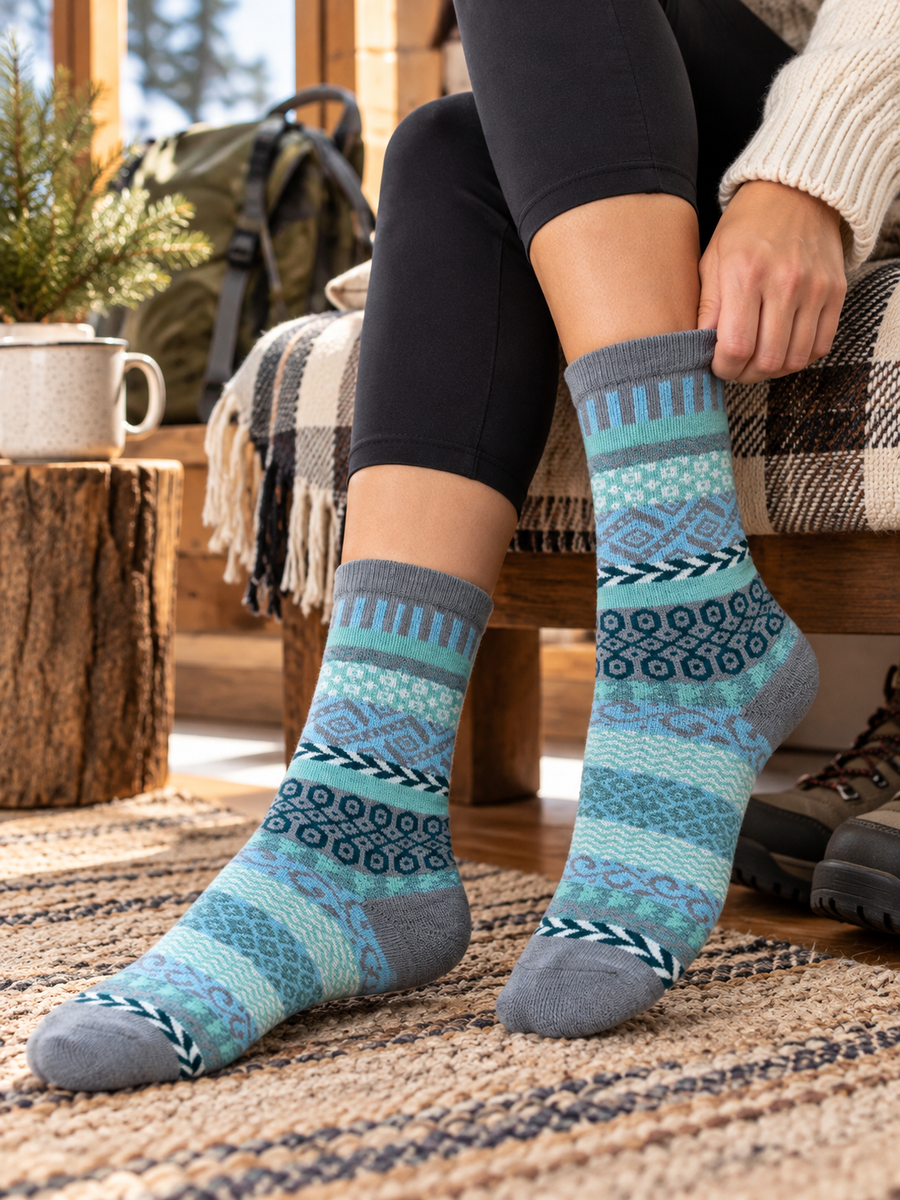 Andes Alpaca Socks (Geo)