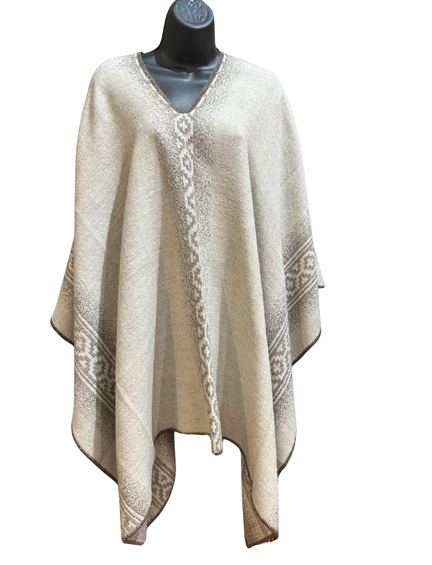 100% Baby Alpaca Long Poncho
